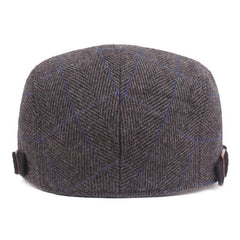 Adjustable Traditions Women Men Classic Tweed Grid Flat Cap Hat