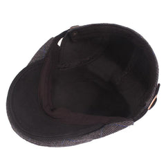 Adjustable Traditions Women Men Classic Tweed Grid Flat Cap Hat