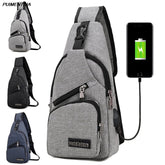 Anti-Theft Crossbody Shoulder Bag Travel Sling Bag with USB Charger Port