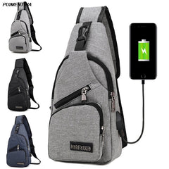 Anti-Theft Crossbody Shoulder Bag Travel Sling Bag with USB Charger Port