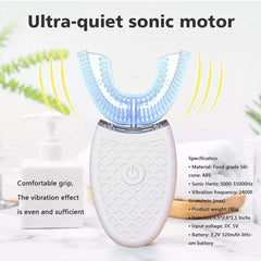 Automatic Ultrasonic 360 Degree Oral Clean Teeth Whitening Toothbrush