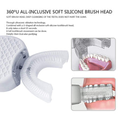 Automatic Ultrasonic 360 Degree Oral Clean Teeth Whitening Toothbrush