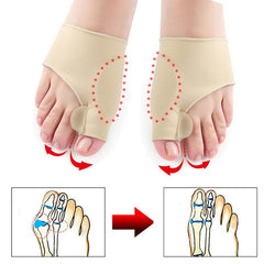 4pcs Big Toe Straightener Corrector Bunion Relief Sleeve with Gel Pad