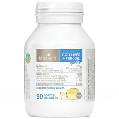 Bio Island Cod Liver + Fish Oil for Kids 90 Capsules