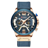 CURREN Casual Sport Men Watches Quartz Analog Calendar Leather Wristwatch