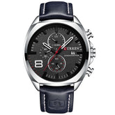 CURREN Leather Strap Chronograph Men Business Sports Quartz Wrist Watches
