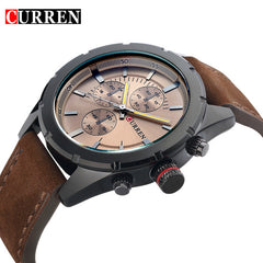 CURREN Leather Strap Sports Men Quartz Wrist Watches 8154