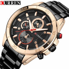 CURREN Stainless Steel Band Men Business Quartz Watches