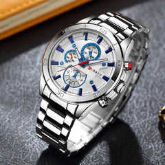 CURREN Stainless Steel Band Men Business Quartz Watches