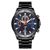 CURREN Stainless Steel Band Men Business Quartz Watches