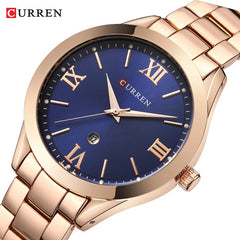 CURREN Stainless Steel Classic Women Calendar Quartz Wrist Watches
