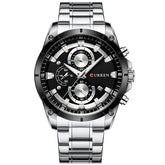 CURREN Stainless Steel Luxury Men Business Watches Quartz Chronograph Wristwatch