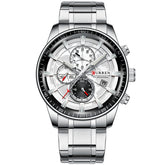 CURREN Stainless Steel Luxury Men Business Watches Quartz Chronograph Wristwatch