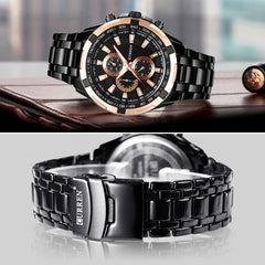 CURREN Stainless Steel Men Business Military Quartz Watches