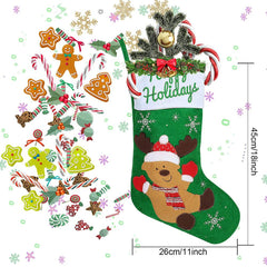 Christmas Stocking Candy Bag Large 18inch Hanging Stockings Xmas Tree Decor