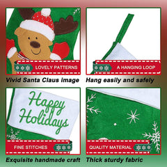 Christmas Stocking Candy Bag Large 18inch Hanging Stockings Xmas Tree Decor