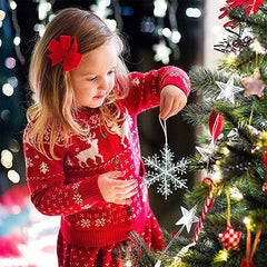 45PCs/Set Christmas Tree Snow Decorations White Snowflake Ornaments