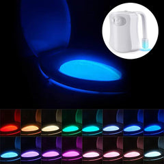 16 Color Changing LED Toilet Bowl Night Light Motion Activated