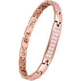 Crystal Rhinestone Titanium Magnetic Therapy Health Bracelet Bangles