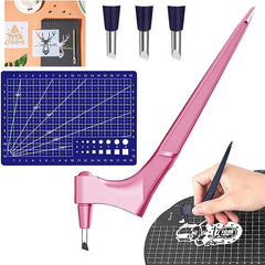 360-Degree Craft Cutting Gyro Cutting Stainless Steel Knife Tool with 3 Blades