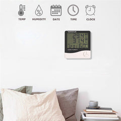 LCD Electronic Digital Temperature Humidity Thermometer Hygrometer Weather Station Clock