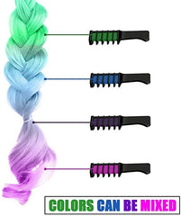 6pcs Bright Disposable Temporary Washable Hair Color Dye Chalk Comb