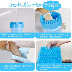 Dog Paw Feet Washer Cleaner Cleaning Brush Cups