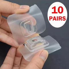 Double-Sided Adhesive Wall Hooks Hanger Strong Transparent Wall Storage Holder
