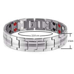 Double Strength 4 Element Titanium Magnetic Therapy Health Bracelet Pain Relief