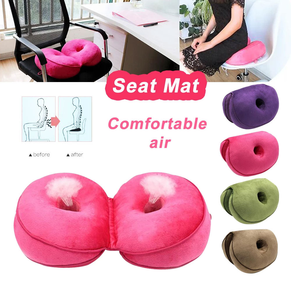Dual Comfort Cushion, Lift Hips Up Memory Foam Seat Orthopedic