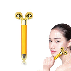 Electric 3D Roller Stick Massager 24K Golden Face Slimming Tools