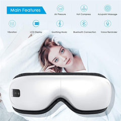 Electric Eye Massager with Heat, Air Pressure, Vibration, Bluetooth Music
