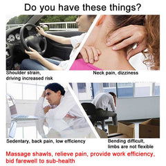 Electric Neck Shoulder Back Massager Infrared Heated Car Home Massagem
