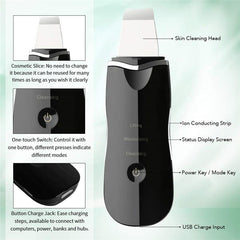 Electronial Ultrasonic Skin Scrubber Facial Pores Remover