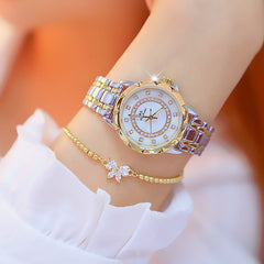 Bee Sister Elegant Crystal Rhinestone Style Women Quartz Wristwatch Butterfly Bracelet