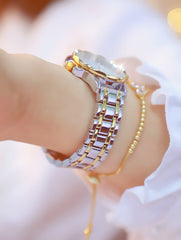 Bee Sister Elegant Crystal Rhinestone Style Women Quartz Wristwatch Butterfly Bracelet