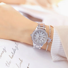 Bee Sister Elegant Crystal Rhinestone Style Women Quartz Wristwatch Butterfly Bracelet