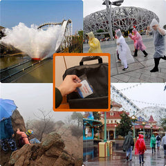 5X Emergency Rain Coat Waterproof Hooded Rain Camping