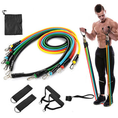 11Pcs/Set Fitness Training Resistance Stretch Exercise Bands