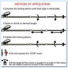 Foldable Hiking Walking Stick Trekking Pole Alpenstock