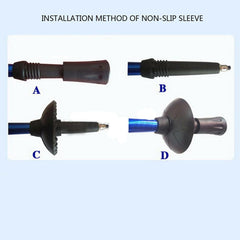 Foldable Hiking Walking Stick Trekking Pole Alpenstock