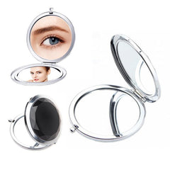 2pcs Foldable Magnifying Pocket Makeup Mirror