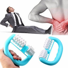 Handheld 2 Wheels Ball Full Body Anti Cellulite Massage Roller