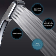 High Pressure Rainfall Shower Head Water-Saving 300-Hole Handheld Shower