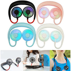 Hands-free Neck Hanging Fan USB Rechargeable Mini Portable Sports Cooler