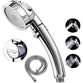 High Pressure 3 Spray Modes Shower Head with ON/OFF Pause Switch
