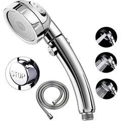High Pressure 3 Spray Modes Shower Head with ON/OFF Pause Switch