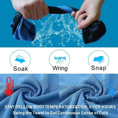 2PCs Microfibre Towel Ice Cooling Towel for Sweat in Gym Workout Sports Travel