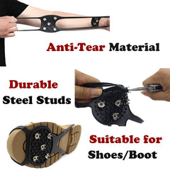 1 Pair Non-Slip Universal Gripper Spikes Shoes
