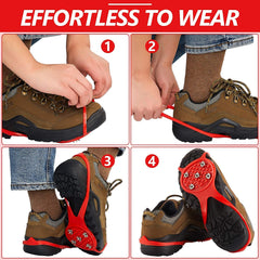 1 Pair Non-Slip Universal Gripper Spikes Shoes